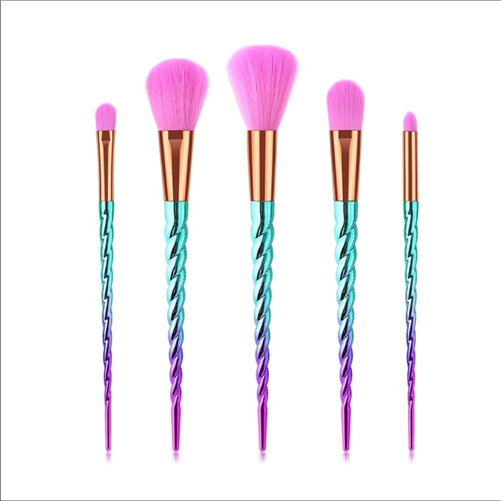 Pink ombré unicorn makeup brushes - Picture 6 of 6